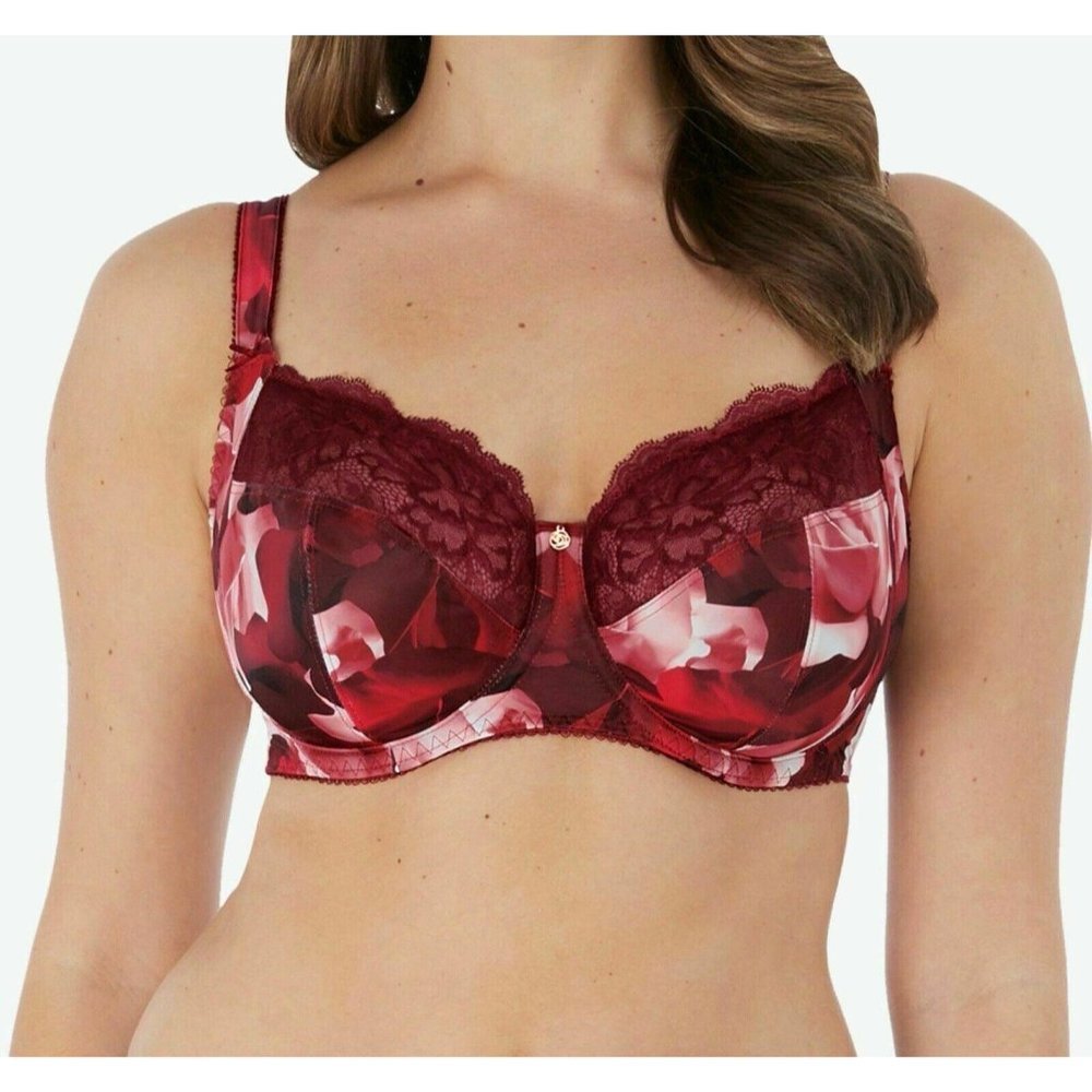 FANTASIE Rosemarie Rouge Underwire Side Support Floral Bra 32G NEW - Picture 2 of 12